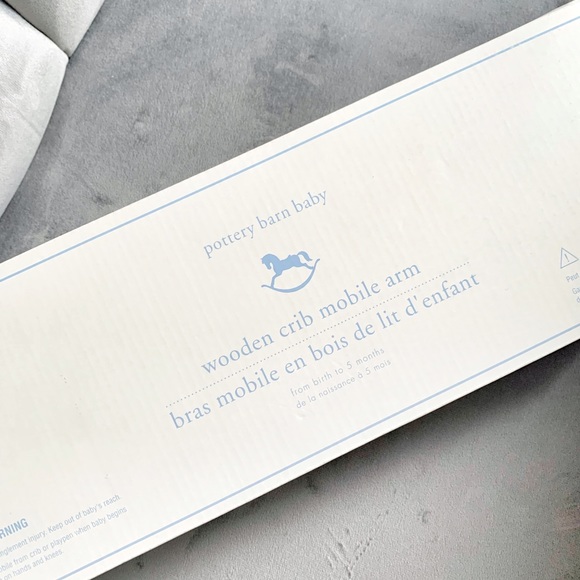 Pottery Barn Kids Plush Mobile Elephants with Wooden Crib Mobile Arm BNIB - Picture 4 of 6